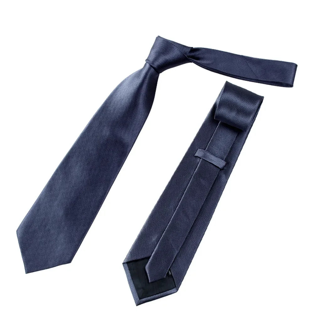 Cravate tendance pour homme, accessoire de mariage, cravate en soie unie, noir, bleu, rouge, blanc