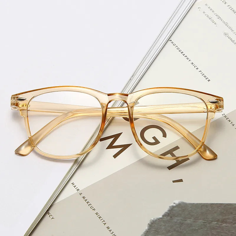 Anti-Blue Light Blocking Near Sight Glasses Trend Women Men Myopia Eyeglasses Optical Spectacle Minus Eyewear Diopter 0 To -6.0