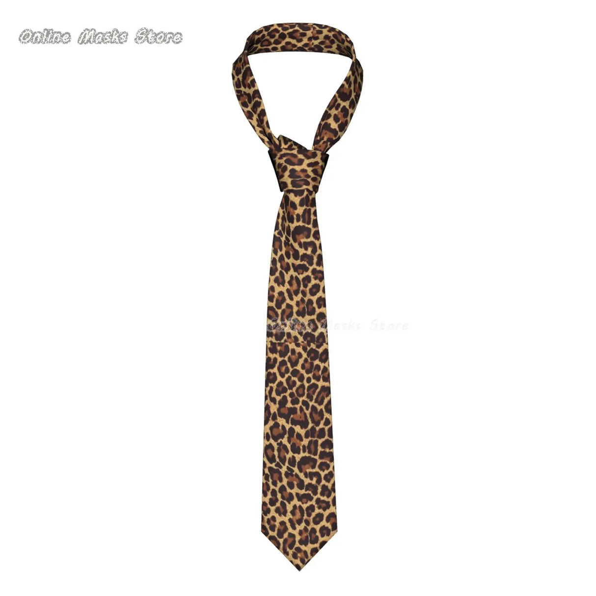Cravates léopard pour hommes, soie et polyester, étroites, 8 cm, motif tigre, pour costumes, accessoires, fête de mariage, cosplay