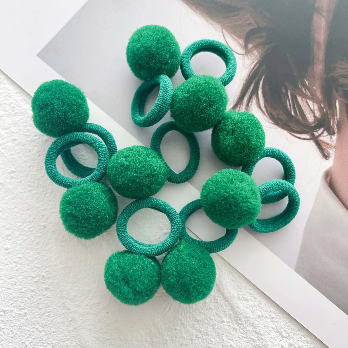Lot de 10 élastiques à cheveux pour enfants, en peluche, en caoutchouc, pour filles, bonbons, chouchous, accessoires pour cheveux de bébé