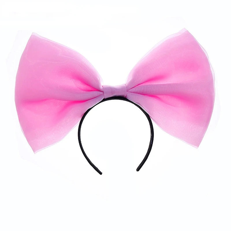 Bow Headband Bowknot Hair Bands Women Party Decoration Cosplay Costume Headwear Headpiece Birthday Accessories Halloween