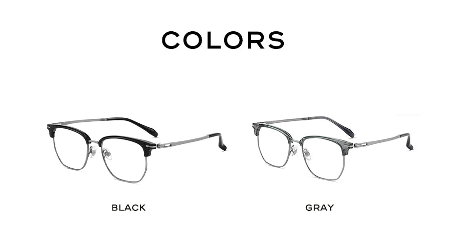 CAPONI Original Designer Men Glasses Frames Pure Titanium Business Eyewear Anti Blue Light Multifunctional Frame Glasses J23615