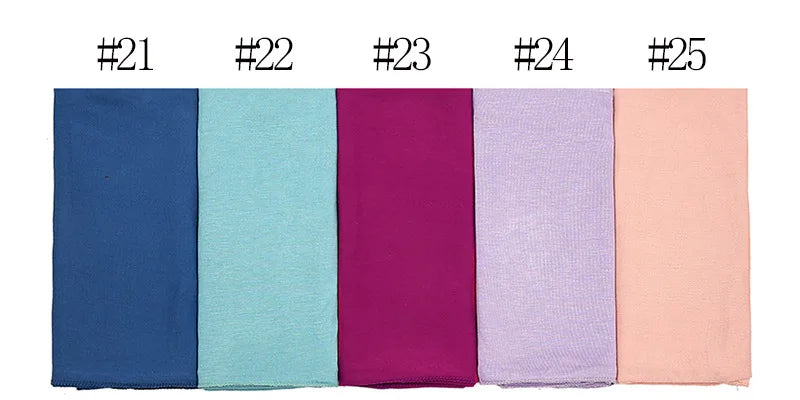 Hijab en jersey de coton modal pour femme, long foulard musulman, châle uni doux, turban, couvre-chef, vêtements islamiques