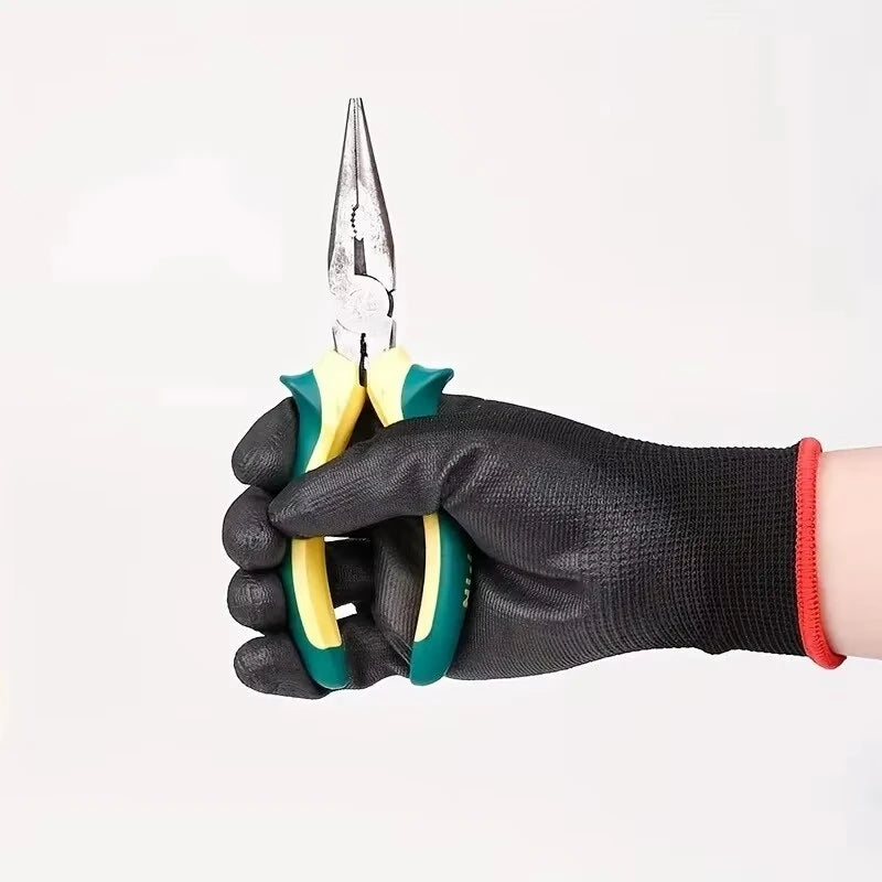 10 pares de guantes de seguridad duraderos: antideslizantes, resistentes al desgaste y con protección ESD para jardinería y carpintería.