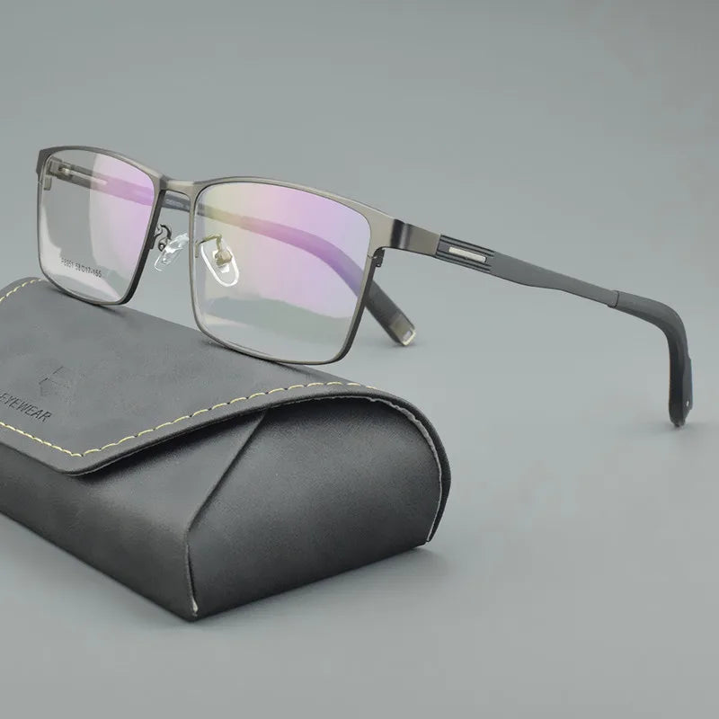 Titanium Alloy Glasses Frames Men Eyewear Optical Prescription Glasses Frame Large Face Eyeglasses square Myopia Retro spectacle
