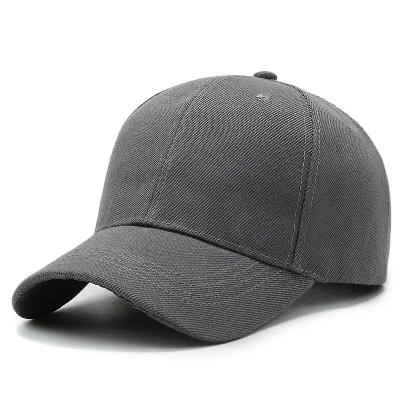 Casquette unisexe décontractée, unie, ajustable, à rabat, style hip-hop, pour homme et femme