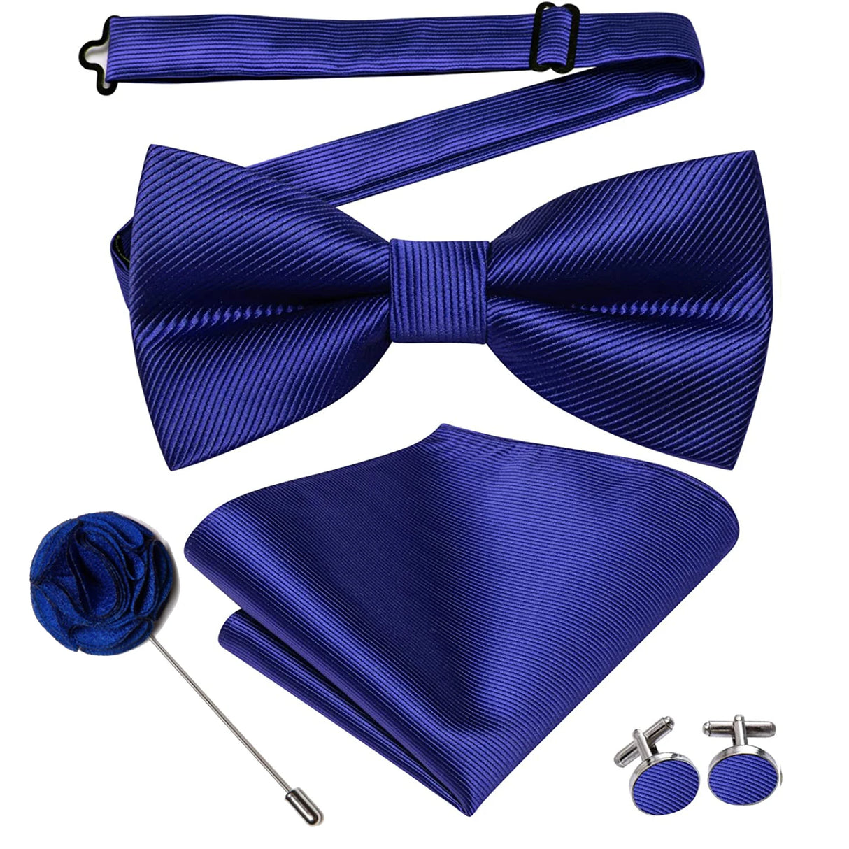 Hi-Tie Luxury Gold Silk Bow Ties for Men Fashion Men's Yellow Bowtie Handkerchief Cufflinks Brooch Set butterfly Wedding Set