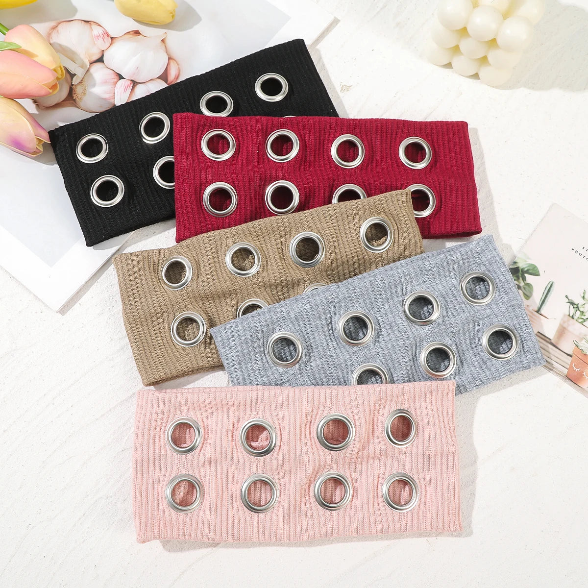 Women Fashion Hairbands Headbands Black Red Elastic Bandage Design New Simple Hair Band Ladies Wash Face Dating Hair Accessories