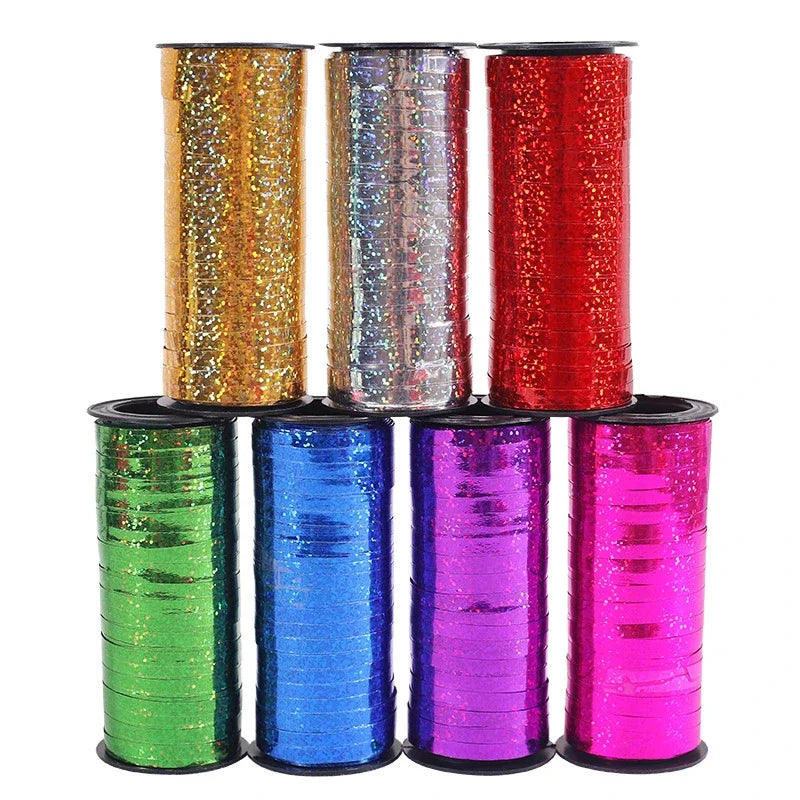 Balloons Ribbons Laser Ribbon Birthday Party Decorations Kids Wedding Decoration Foil Satin Ribbon Wedding Balloons Accessories