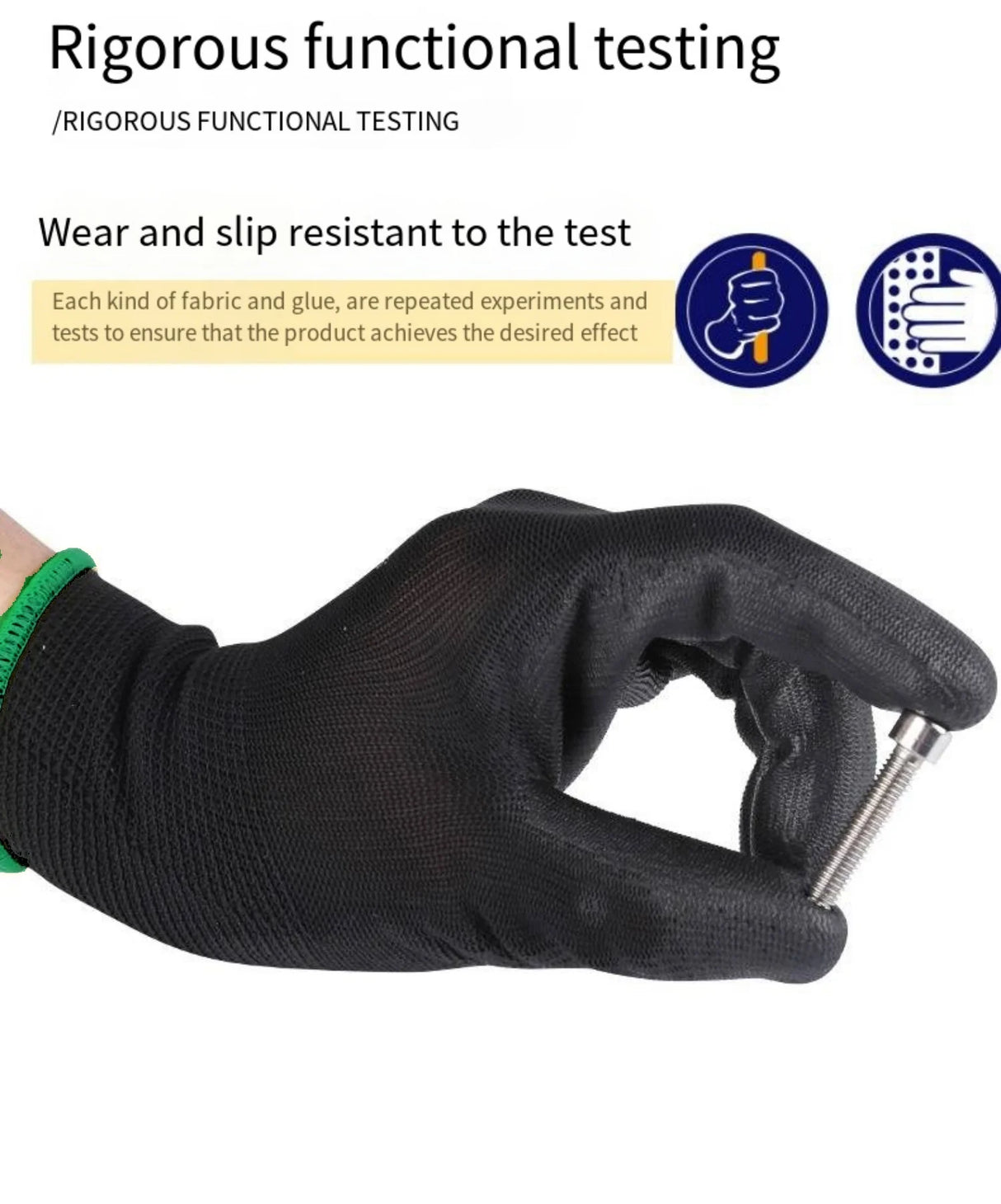 10 pares de guantes de seguridad duraderos: antideslizantes, resistentes al desgaste y con protección ESD para jardinería y carpintería.