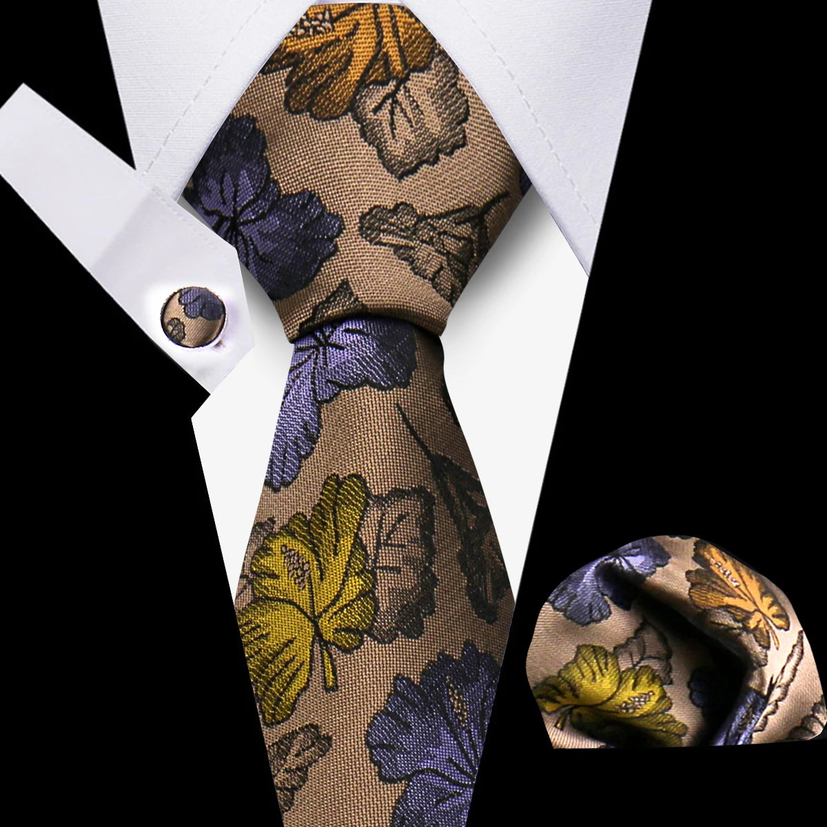 Men Neckties Tie Classic Handkerchiefs Plaid Necktie Cufflinks For Men Blouse Business Wedding Accessories Woman Collar Man Gift