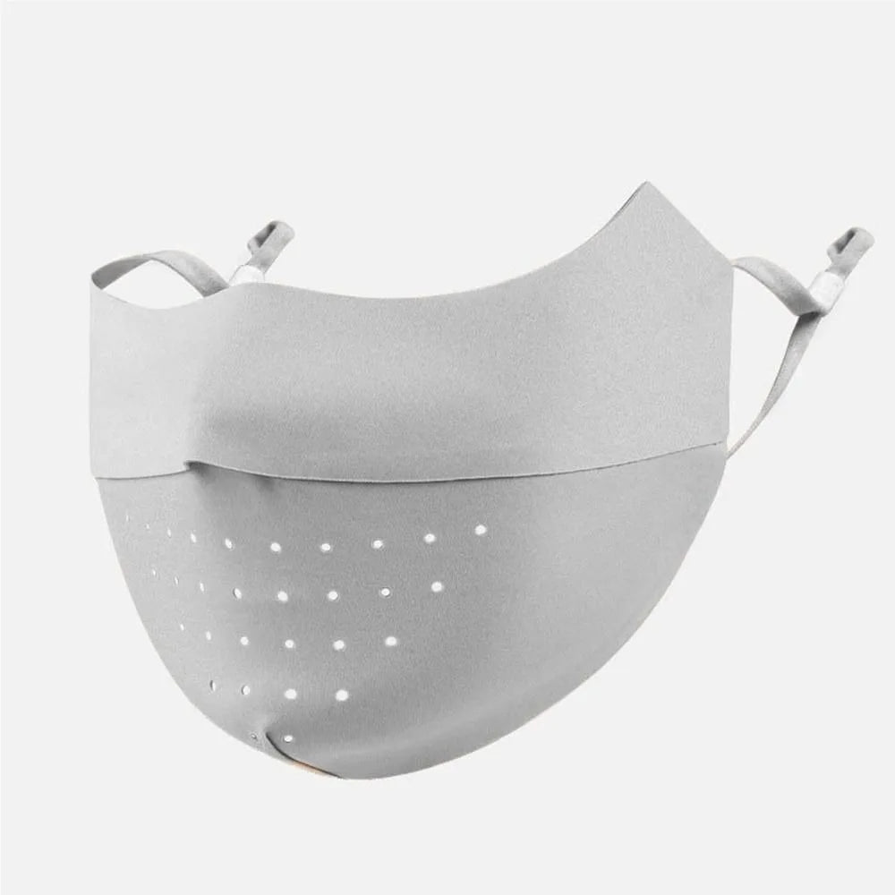 Masque facial en soie glacée, protection UV, été, réglable, respirant, pour hommes et femmes, course à pied, cyclisme, sport