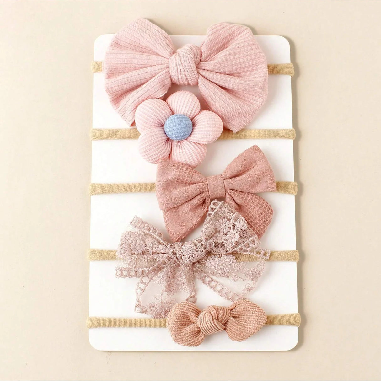 5 pcs different flower shaped baby headbands sweet and lovely floral hair accessory children's high elasticity headband