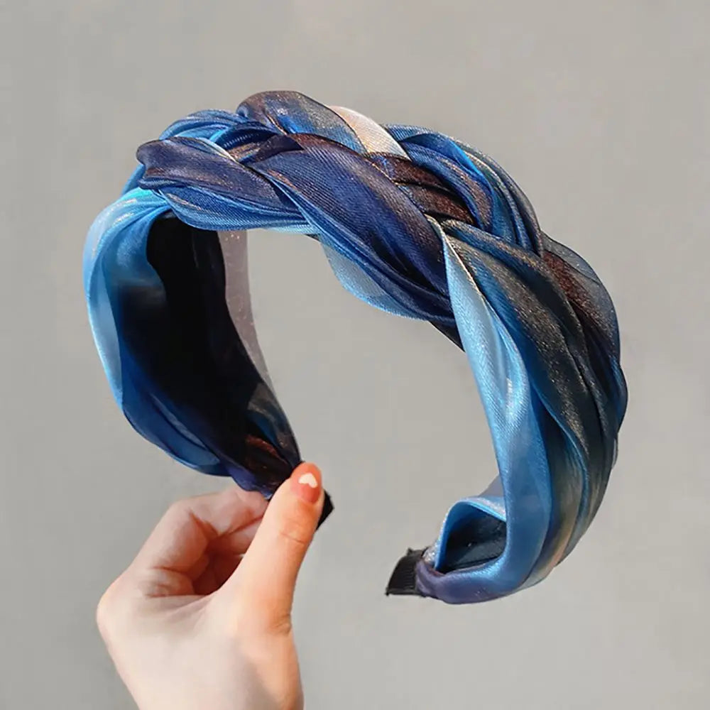 Women Denim Cloth Knotted Headbands Hairbands Headdress INS Fashion Cool Cowboy Wide Head Bands Hair Hoops