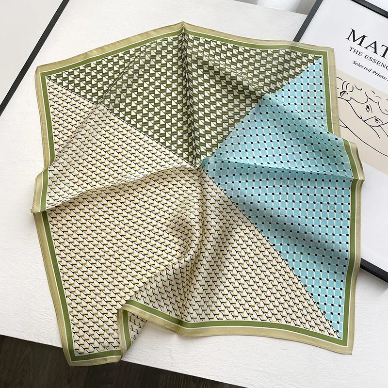 Neue schal frauen frühling gedruckt 100% echt seide schals wrap schal platz Foulard Büro Halstuch Hijab Pashmina bandana femme