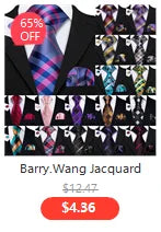 Barry.Wang Nouveauté Soie Hommes Cravate Mouchoir Boutons de Manchette Ensemble Jacquard Animal Dinosaure Chauve-Souris Gravat Cravate Pour Homme Mariage Affaires