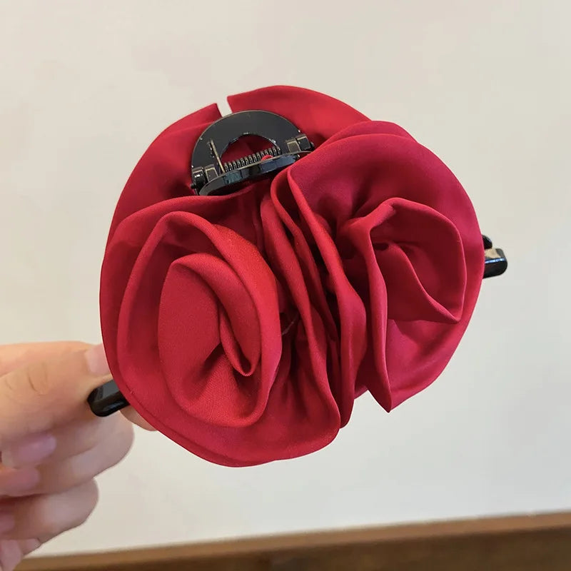 13cm Rose Shark Clip Large hair claw Elegant High-Grade Hair Accessories Pinzas Para El Cabello Заколка Для Волос