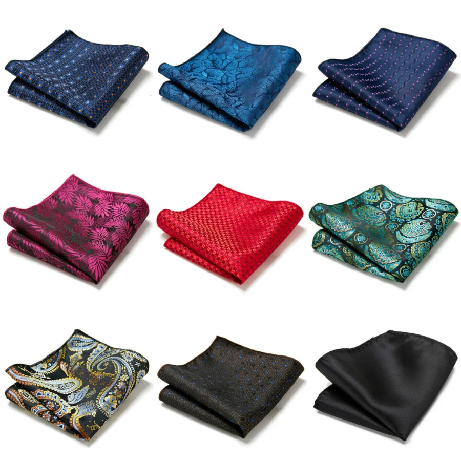 Pocket Square Handkerchief Nice Handmade Woven 100% Silk Hanky Pocket Square Printed hombre Pink Office Clothing accessories