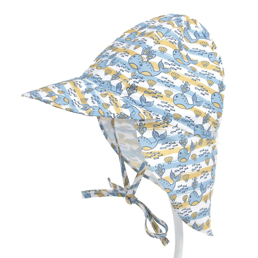 2023New Baby Summer Sun Hat Baby Girls Boys Caps Cartoon Panama Children's Hat UV Protection SPF 50+ Kid Travel Beach Bucket Hat