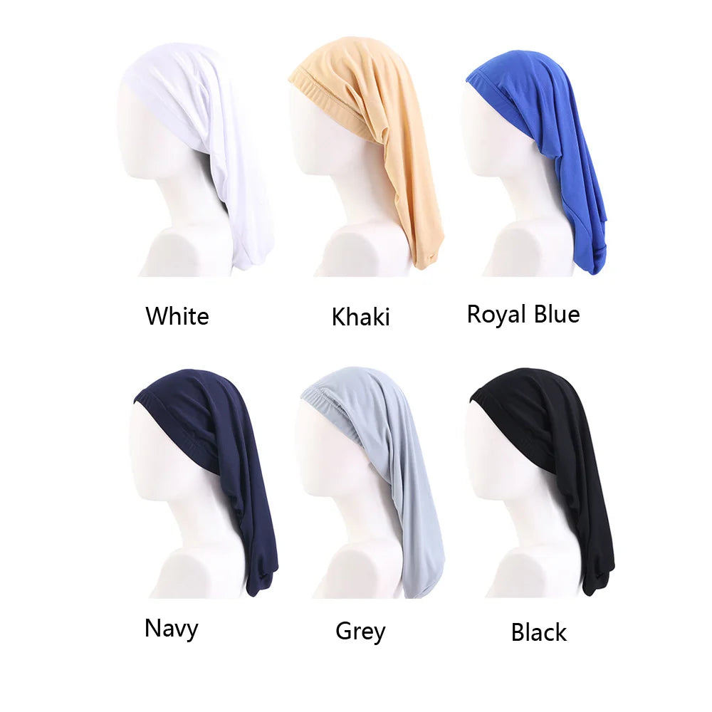 Unisex Long Hair Sock Cap Bonnet Dreadlock Cap Elastic Wrap Night Caps for Women Men Nightcap Sleeping Hat Headscarf Hair Care