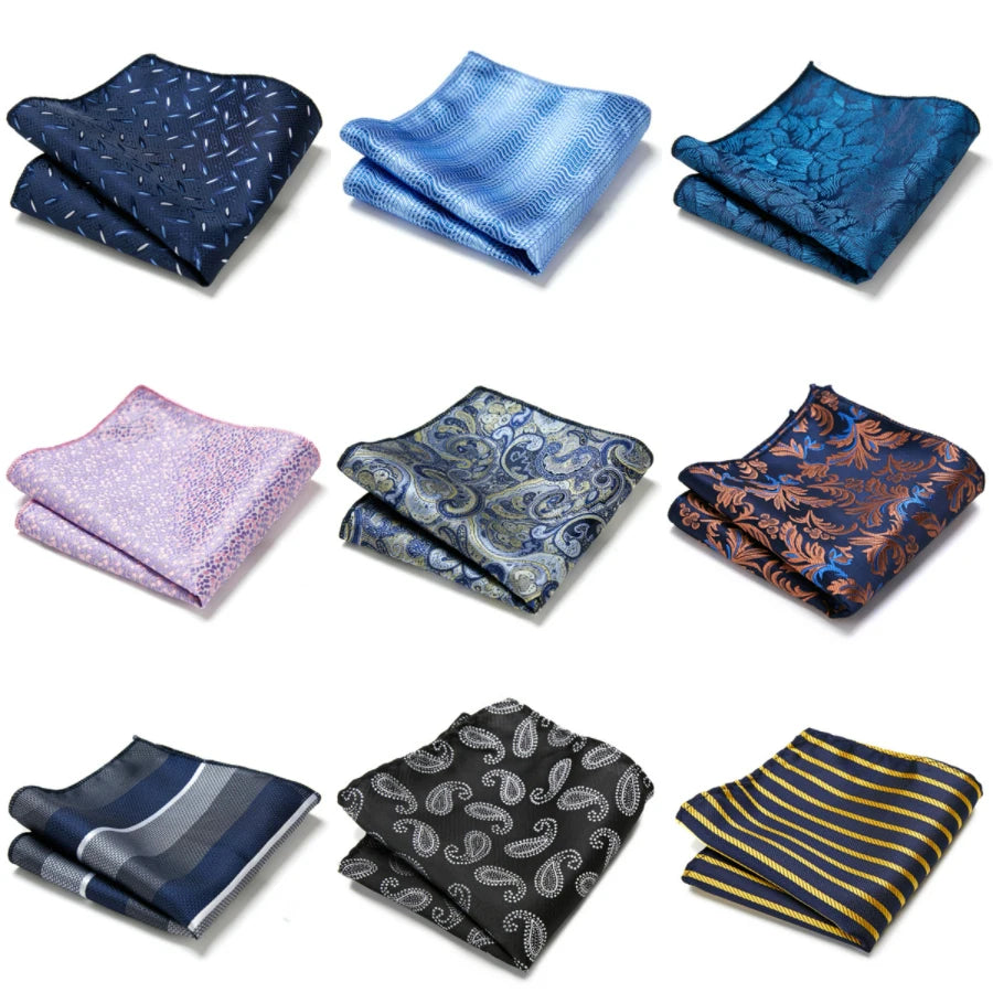 Pocket Square Handkerchief Nice Handmade Woven 100% Silk Hanky Pocket Square Printed hombre Pink Office Clothing accessories