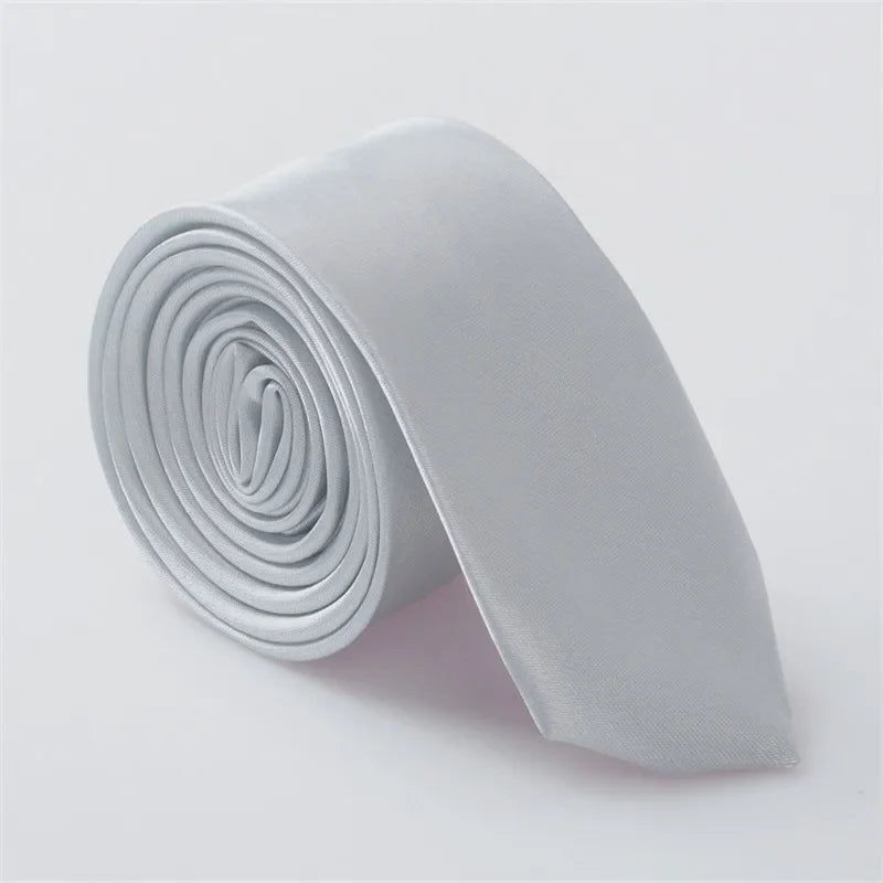 Cravate étroite de haute qualité pour homme, couleur unie, slim et fine, pour fête de mariage, largeur 5 cm, pour femme, JC0015
