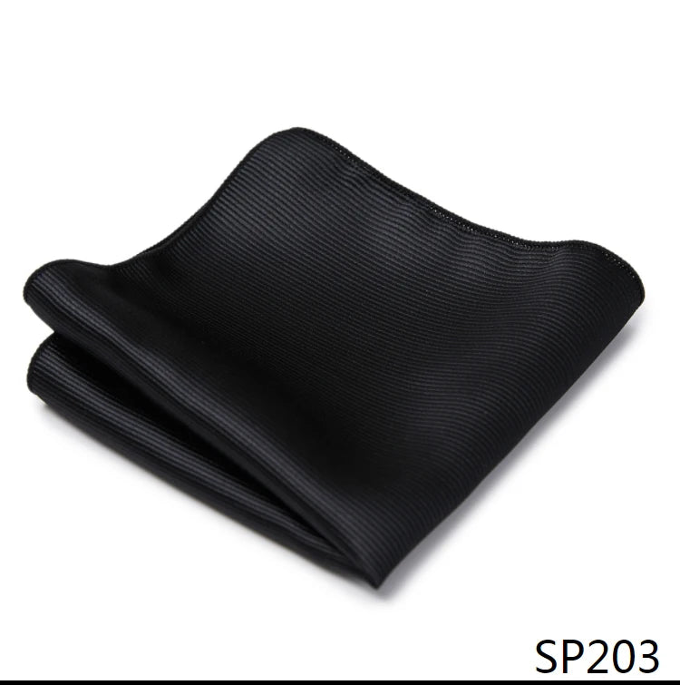 High Grade Brand Silk Kerchief Man Dark Blue Striped April Fool's Day Fit Formal Party Pocket Square Handkerchiefs Suit Hanky