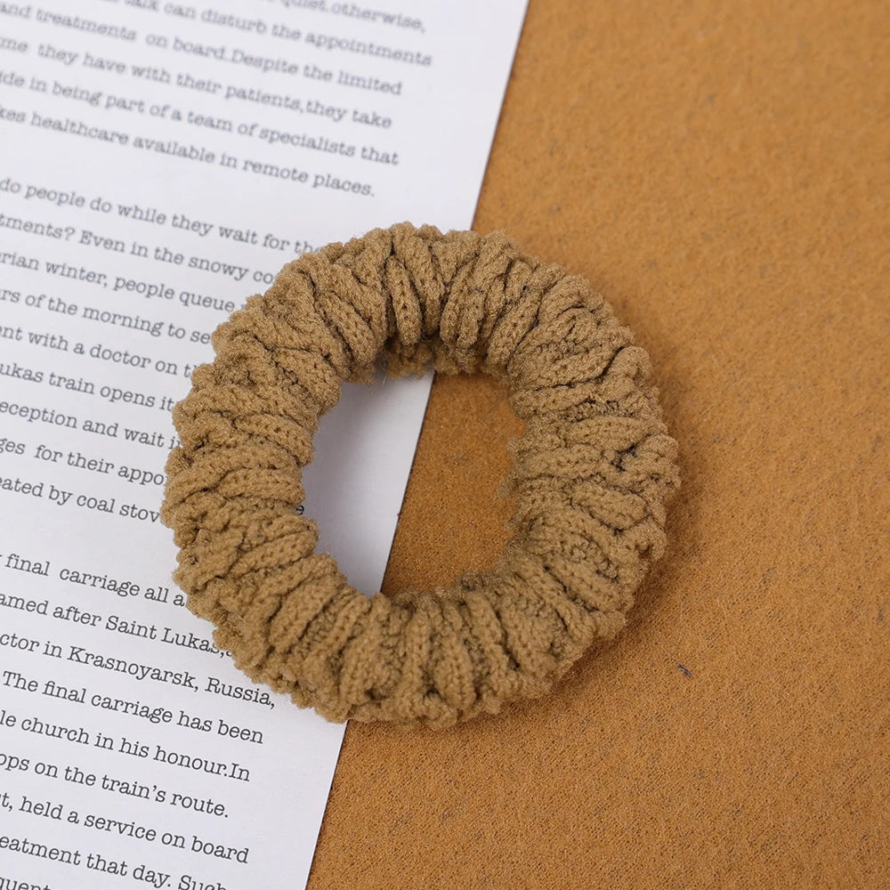 50/10Pcs New Korean Woman Big Elegant Elastics Hair Band Solid Color Scrunchies Hair Ties Ladies Ponytail Hold Hair Accessories