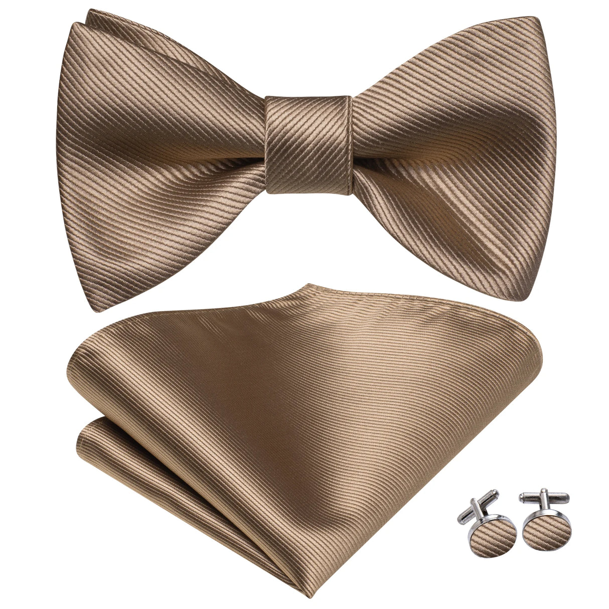 Dropshipping Jacquard Silk Mens Self Bow Tie Hanky Cufflinks Set Male Butterfly Knot Bowtie Wholesale for Male Wedding Business