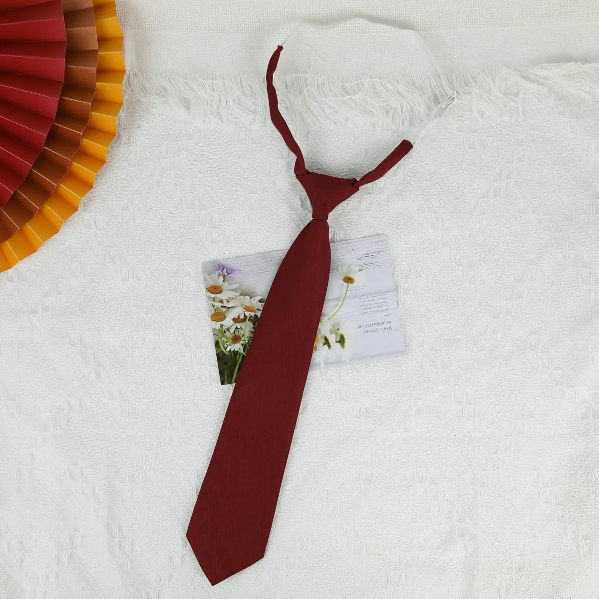 Lazy JK Small Necktie Black Wine Red Solid Dark Blue Korean Women Sweet Grils Student Basic Style School Uniform Classic Ties