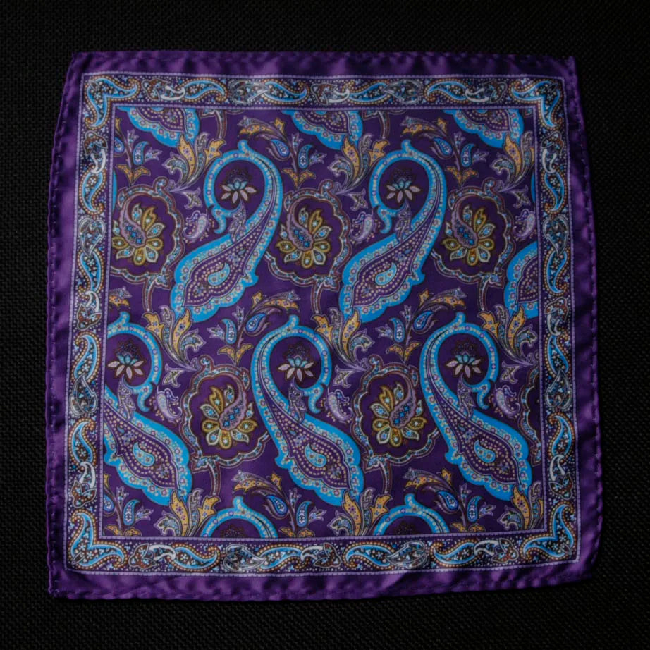 Mouchoir de poche de luxe pour homme, accessoire en soie, mouchoir de poche, foulard de poche, motif cachemire, pois, fête, mariage, bal de promo