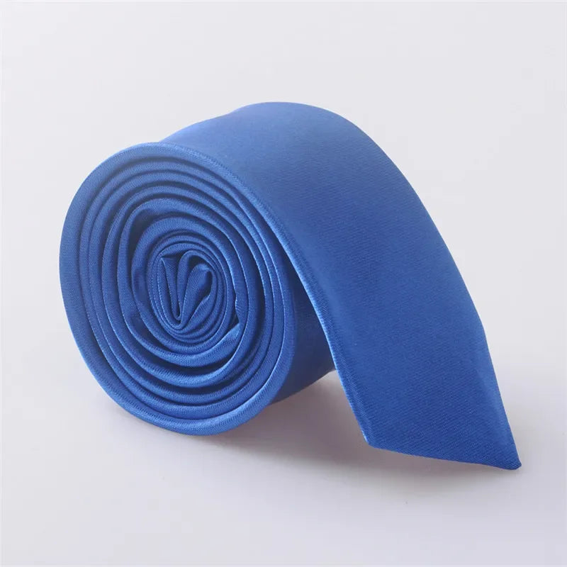 Cravate étroite de haute qualité pour homme, couleur unie, slim et fine, pour fête de mariage, largeur 5 cm, pour femme, JC0015