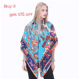 LESIDA Foulard en soie pure pour femme, grand châle, imprimé arbre, carré, bandana, 130 x 130 cm, 1303