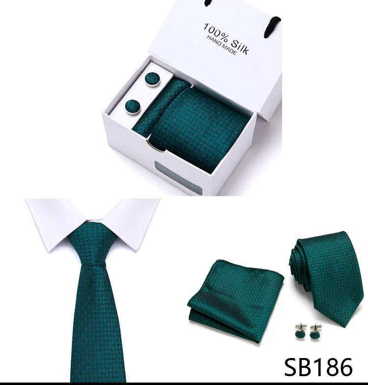 Cravates de marque 100 % soie, coffret cadeau, bureau, homme, classique, fête, mariage, rayées, 7,5 cm, soie, mariage, motif floral, cravate, mouchoir