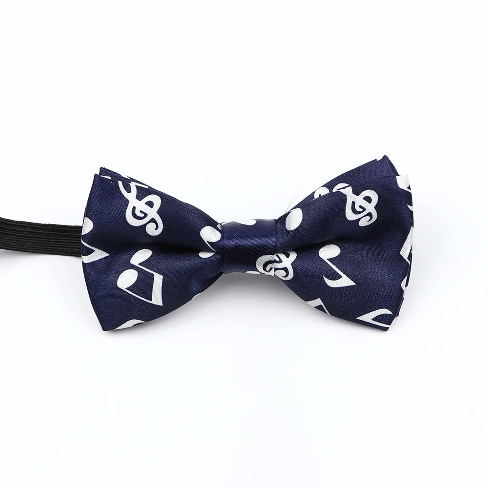 Nœud papillon en forme de note de musique, guitare, piano, pour adultes et enfants, accessoire fantaisie fait à la main pour fête de mariage, cadeau pour hommes