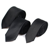 Cravates noires pour hommes et femmes, costumes décontractés, cravates unies, cravates fines pour hommes, pour affaires, mariage, cravates fines pour hommes