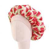 Bonnet de nuit pour enfants et filles, imprimé floral, bonnet de nuit en satin, turban, bonnet de nuit pour enfants, bonnet de soins capillaires, bonnet de nuit