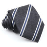 New Men's Formal Tie Striped Blue Gray Necktie 8cm Wide Tie Gift For Man Office Wedding Party Cravat Man Accessories Daily Wear