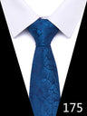 Cravate homme 7,5 cm, style nouveau, bleu, vert et orange, motif cachemire, motif floral, pour mariage, travail