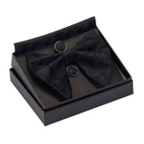 GUSLESON Ensemble de boutons de manchette et pochette pour homme, motif cachemire, bleu, rouge et jaune, avec boîte cadeau, cravate de mariage en soie pour homme