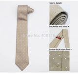 Cravate Huishi 8 cm à pois pour homme, slim, tendance, en polyester et microfibre, à carreaux, pour mariage