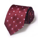 Cravate Huishi 8 cm à pois pour homme, slim, tendance, en polyester et microfibre, à carreaux, pour mariage