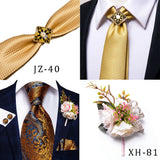 Hi-Tie Cravate de mariage en soie pour homme, motif cachemire, couleur unie, rose, corail, design tendance, qualité, mouchoir, bouton de manchette, fête d'affaires