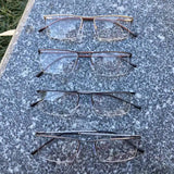 Men's business glasses frame half frame Square frame ultra light comfortable titanium alloy optical prescription Eyeglasses