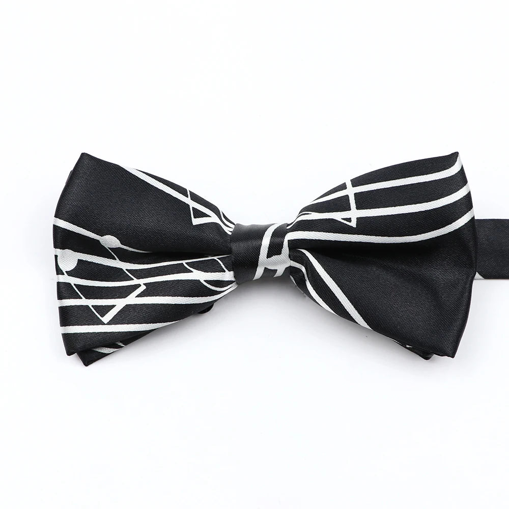 Nœud papillon en forme de note de musique, guitare, piano, pour adultes et enfants, accessoire fantaisie fait à la main pour fête de mariage, cadeau pour hommes