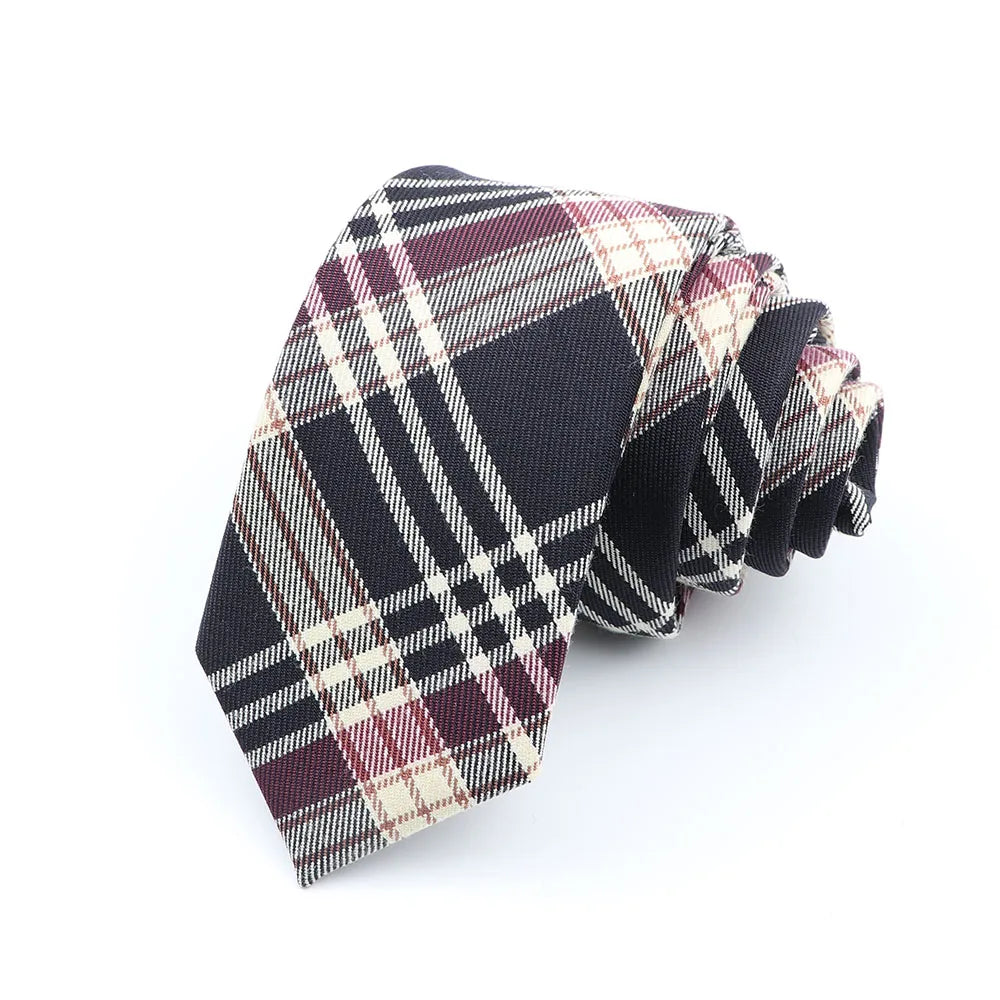 Nouvelles cravates en polyester TR souple pour hommes, fines, à carreaux, pour affaires, robe de mariée, papillon, accessoires de cou quotidiens