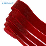 Ruban de Noël en velours rouge brillant pour le Nouvel An, 4,6 m, pour guirlandes, cadeaux, emballages, couronnes, nœuds