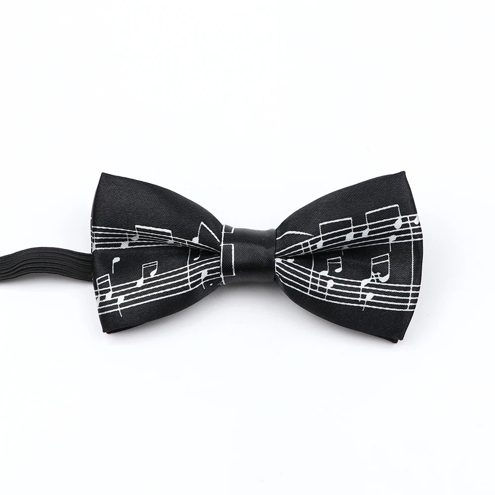 Nœud papillon en forme de note de musique, guitare, piano, pour adultes et enfants, accessoire fantaisie fait à la main pour fête de mariage, cadeau pour hommes