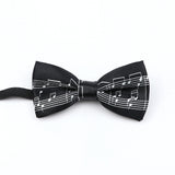 Nœud papillon en forme de note de musique, guitare, piano, pour adultes et enfants, accessoire fantaisie fait à la main pour fête de mariage, cadeau pour hommes