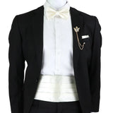 New Fashion Mens Cummerbund Bow Tie Brooch Set Black Red Blue   Waist Seal For Formal Tuxedo Business Suit Dinner Accessories